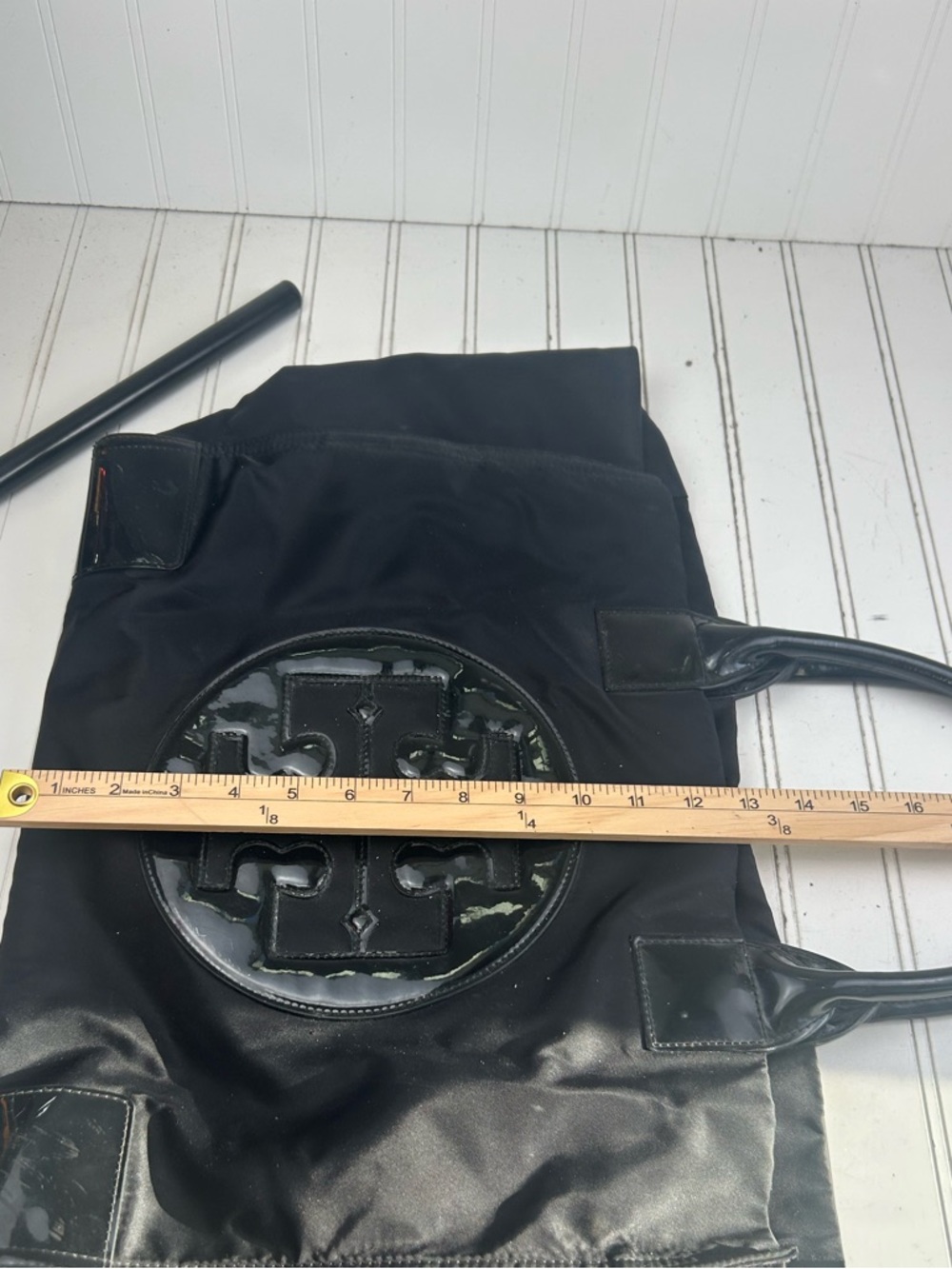 Tory Burch Black Nylon Ella Tote Shoulder Bag $240 - Picture 10 of 16